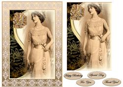 Vintage Lady in Sepia