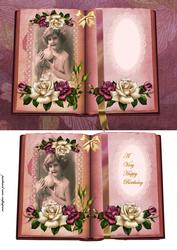 Vintage Girl Roses Book