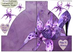 Shape Card Purple Shoes Over the Edge