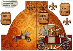 Shape Card Vintage Steampunk Vintage Car