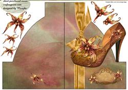 Shape Card Golden Shoes