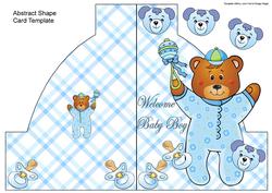 Welcome Baby Boy Shapecard