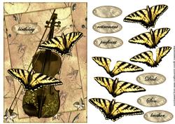 Musis and Butterflies Male Card