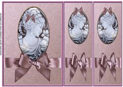Vintage Cameo in Purple with Bookmarks