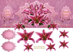 Stargazer Lillies Over the Edge Large Dl Card