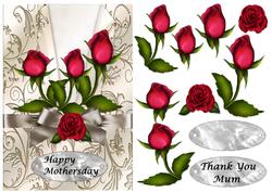 Red Roses for Mothersday 3D