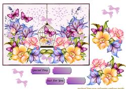 Flowers and a Birdcage