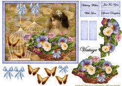 Vintage Basket Flowers