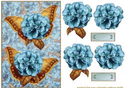 Vintage Roses and Butterflies