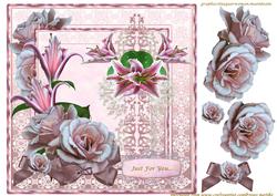 Roses and Lillies in Pink Beauty