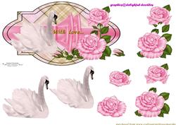 Swans and Roses Scallop