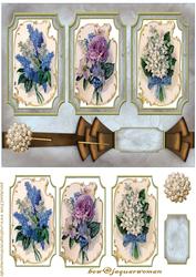 Vintage Floral in Old Bleu