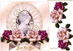 Cameo Antique Roses and Pearls