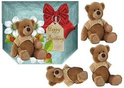 Box Card Bear Happy Birthday Topper