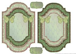 Toppers in Vintage Green with Butterflies