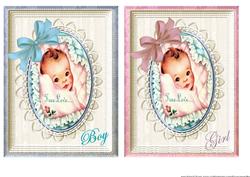 Vintage Baby Boy & Baby Girl - true Love - 