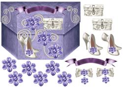 Boxcard Design in Lavender and Satin - 