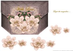 Boxcard with Love Magnolias and Lace