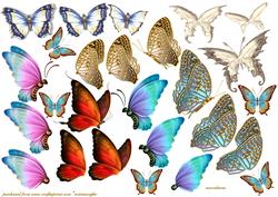 3D Butterflies Decoupage 2