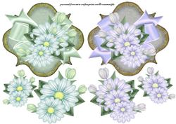 Floral Toppers with Satin Bow