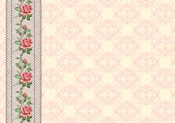 A4 Vintage Roses Lace Background
