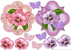 Pansy Parade Toppers Two Cards
