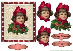 Vintage Christmas Girl