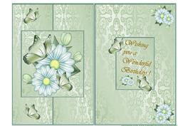 Fold Back Floral Card