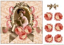 Vintage Lady in Cameo Frame