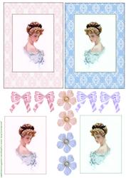 Vintage Beauty Two Cards