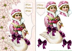 Vintage Christmas Snow Girl