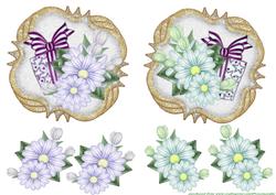 Floral Twister Card Two Cards