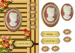 Vintage Cameo in Brown