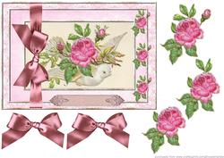 Vintage Dove with Roses