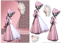 Bonnet Girl in Pink