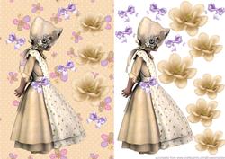Bonnet Girl Flowers and Bows