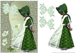 Bonnet Girl 5 in Green