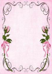 A4 Background Vintage Roses and Swirls
