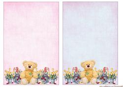 Background Toppers Baby Bleu & Pink