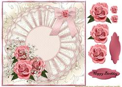 Floral Topper Pink Roses