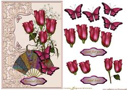 Birthday Fan & Roses