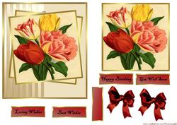 Vintage Tulips Classic Card