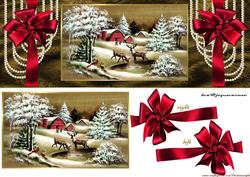 Romantic Snowscene Large Dl Card