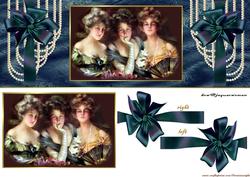 Romantic Vintage Lady's Large Dl Card