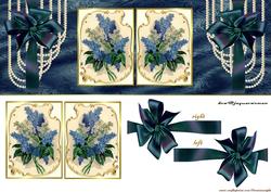 Antique Flowers Large Dl Card
