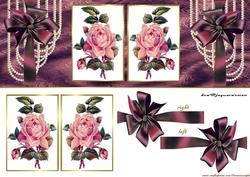 Vintage Roses Large Dl Card