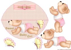 Wobble Baby Girl Card