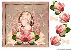 Vintage Cameo Beauty in Peach -