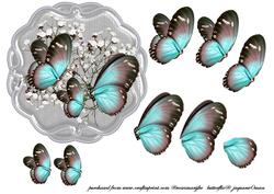 Butterflies on Grey Satin