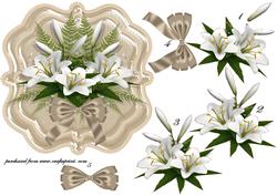 Lovely Lillies on Satin